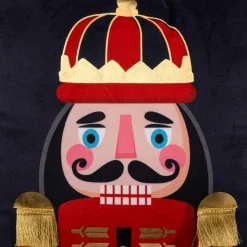 Plaid, Coussin Et Tapis De Noël|Feeric Lights & Christmas Coussin de Noël carré (40 cm) Casse-noisette Bleu marine