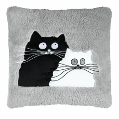 Coussin Et Housse|STOF Coussin de Noël carré (45 cm) Douillet Gris