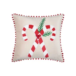 Plaid, Coussin Et Tapis De Noël|STOF Coussin de Noël carré velours (45 x 45 cm) Lucien Rouge