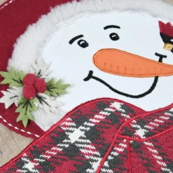 Plaid, Coussin Et Tapis De Noël|STOF Coussin de Noël coton et laine (45 x 45 cm) Winty Rouge