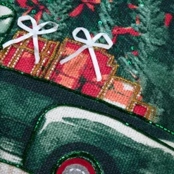 Plaid, Coussin Et Tapis De Noël|STOF Coussin de Noël rectangulaire (35 x 55 cm) Gifted Vert