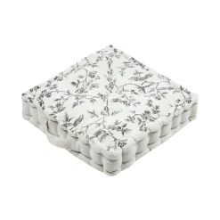 Coussin De Sol|STOF Coussin de sol carré coton bas (45 x 45 cm) Clarine Ecru