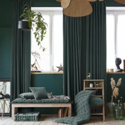 Coussin De Sol|EMINZA Coussin de sol carré velours de coton (50 x 50 cm) Victor Gris ardoise