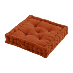 Coussin De Sol|EMINZA Coussin de sol coton (50 x 50 cm) Pixel Terracotta