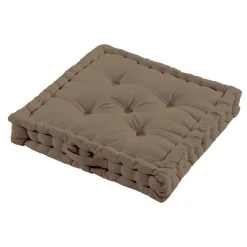 Coussin De Sol|EMINZA Coussin de sol coton (60 x 60 cm) Pixel Taupe