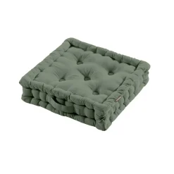 Coussin De Sol|EMINZA Coussin de sol coton (40 x 40 cm) Pixel Vert kaki