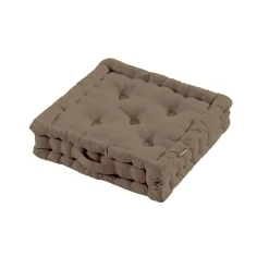 Coussin De Sol|EMINZA Coussin de sol coton (40 x 40 cm) Pixel Taupe