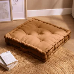 Coussin De Sol|EMINZA Coussin de sol coton (60 x 60 cm) Pixel Camel