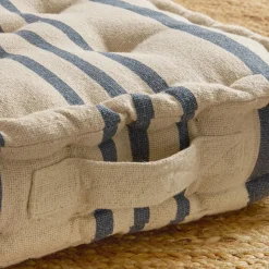 Accessoires Et Coussins|Coussin Déco D'Extérieur|EMINZA Coussin de sol extérieur (45 x H10 cm) Nautira Bleu marine