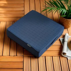 Accessoires Et Coussins|Coussin Déco D'Extérieur|EMINZA Coussin de sol extérieur déhoussable (45 x 45 cm) Sunset Bleu nuit