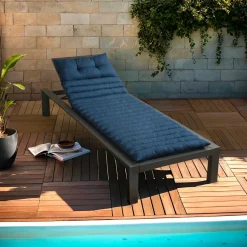 Coussin De Transat|Coussin De Transat Et Accessoire|EMINZA Coussin de transat capitonné (180 x 60 cm) Sunset Bleu nuit