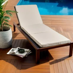 Coussin De Transat|Coussin De Transat Et Accessoire|EMINZA Coussin de transat déhoussable (190 x 60 cm) Sunset Ecru