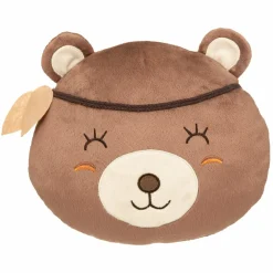 Coussin Et Plaid Enfant|Coussin Et Plaid Enfant|Atmosphera createur d'interieur for kids Coussin enfant (27 x 30 cm) Tête d'Ours Marron