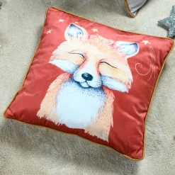 Coussin Et Plaid Enfant|Coussin Et Plaid Enfant|STOF Coussin enfant carré (40x40 cm) Ferdinand Rouge