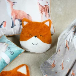 Coussin Et Plaid Enfant|Coussin Et Plaid Enfant|STOF Coussin enfant fausse fourrure (30 x 25 cm) Ferdinand Orange