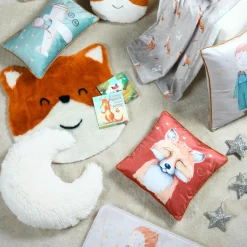 Coussin Et Plaid Enfant|Coussin Et Plaid Enfant|STOF Coussin enfant lune fausse fourrure (45 x 45 cm) Ferdinand Ecru