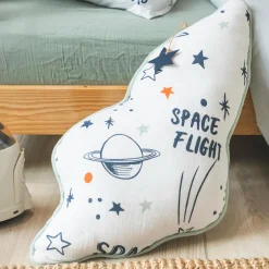 Coussin Et Plaid Enfant|Coussin Et Plaid Enfant|l'Effet Papillon Coussin enfant nuage coton (60 x 30 cm) Galaxie Blanc