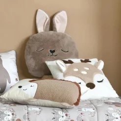 Coussin Et Plaid Enfant|Coussin Et Plaid Enfant|STOF Coussin enfant rectangulaire (30 x 50 cm) Gabin Taupe