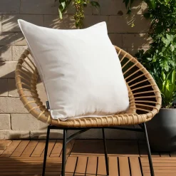 Accessoires Et Coussins|Coussin Déco D'Extérieur|EMINZA Coussin extérieur carré (60 x 60 cm) Sunset Ecru