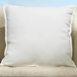 Accessoires Et Coussins|Coussin Déco D'Extérieur|MOBELLIA Coussin extérieur carré (45 x 45 cm) Boraé Blanc