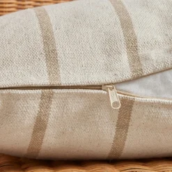 Coussin Déco D'Extérieur|Coussin Déco D'Extérieur|EMINZA Coussin extérieur carré toile de coton (50 x 50 cm) Ocealys Beige