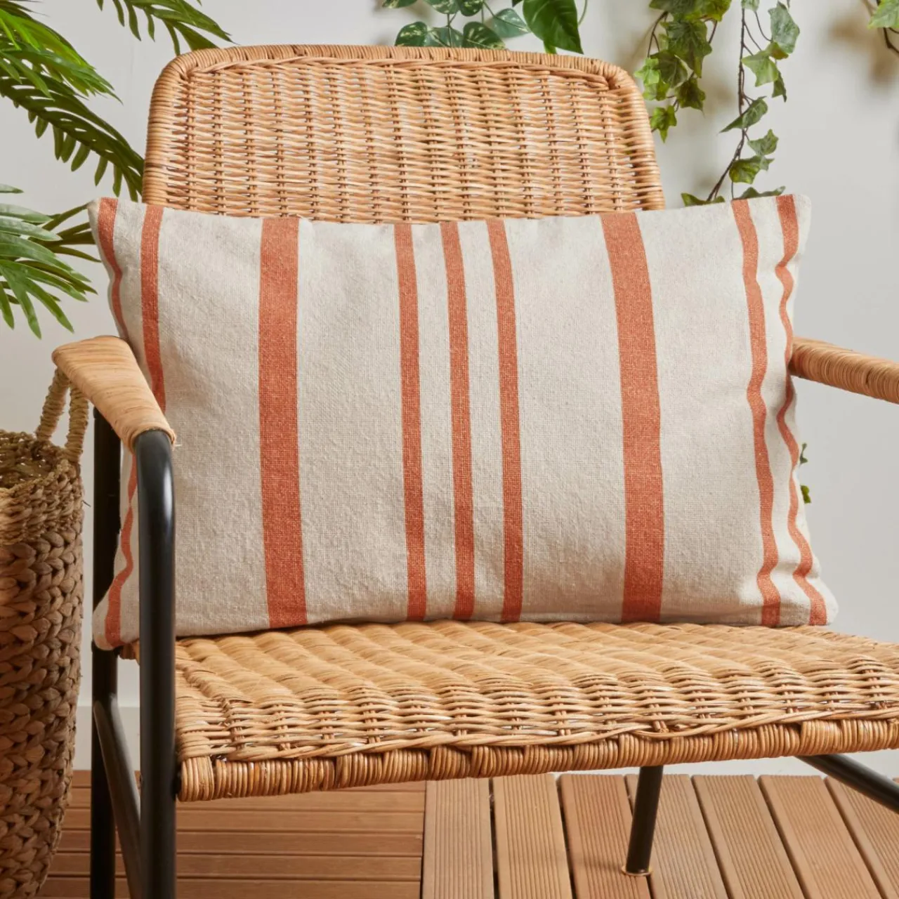 Accessoires Et Coussins|Coussin Déco D'Extérieur|EMINZA Coussin extérieur rectangulaire (40 x 60 cm) Nautira Orange