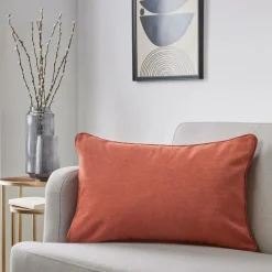 Coussin Et Housse|EMINZA Coussin rectangulaire (40 x 60 cm) Minuit Terracotta