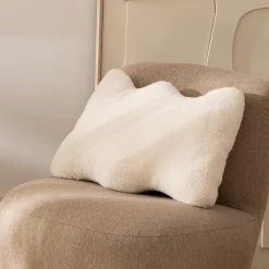 Coussin Et Housse|Atmosphera, cru017dateur d'intu017drieur Coussin rectangulaire bouclette (35 x 48 cm) Bliss Blanc