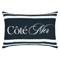 Coussin Et Housse|STOF Coussin Rectangulaire coton (40 x 60 cm) Bordemer Bleu marine