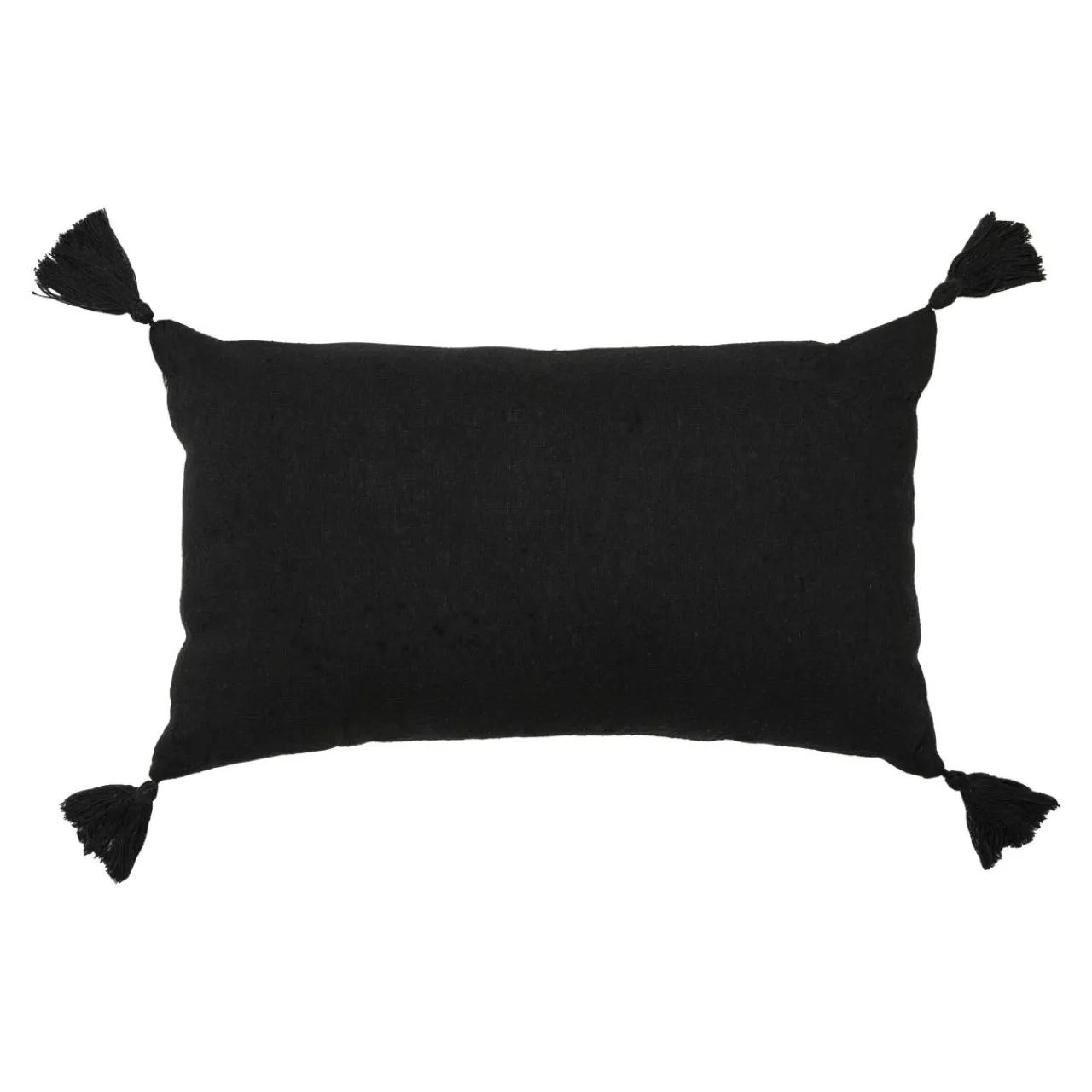 Coussin Et Housse|EMINZA Coussin rectangulaire coton et jute (30 x 50 cm) Nama Noir