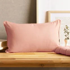 Coussin Et Housse|EMINZA Coussin rectangulaire coton (30 x 50 cm) Pixel Rose Pêche