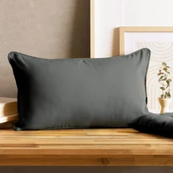 Coussin Et Housse|EMINZA Coussin rectangulaire coton (30 x 50 cm) Pixel Gris Anthracite