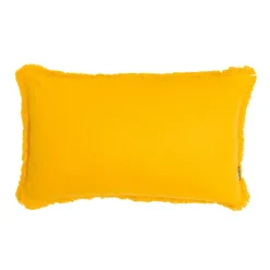 Coussin Et Housse|EMINZA Coussin rectangulaire coton (40 x 60 cm) Pixel franges Jaune moutarde