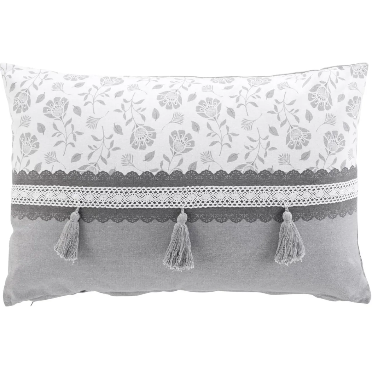Coussin Et Housse|douceur d'intu017drieur Coussin rectangulaire coton (40 x 60 cm) Flavie Gris