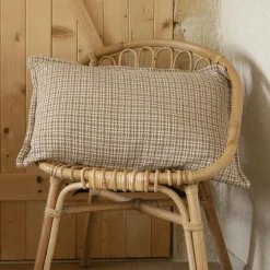 Coussin Et Housse|EMINZA Coussin rectangulaire coton (50 x 80 cm) Marius Marron