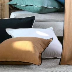 Coussin Et Housse|STOF Coussin rectangulaire coton (40 x 60 cm) Helios Blanc