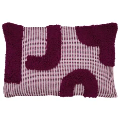 Coussin Et Housse|Atmosphera, cru017dateur d'intu017drieur Coussin rectangulaire coton (38 x 58 cm) Poppy Violet