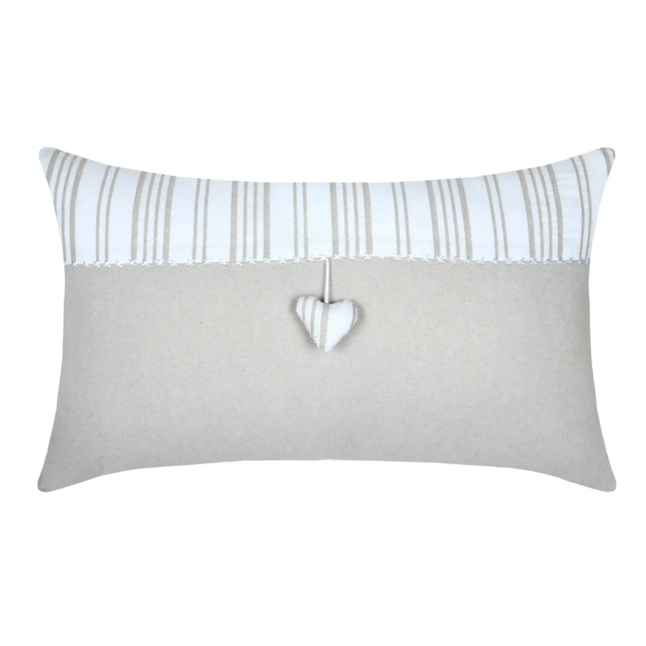Coussin Et Housse|STOF Coussin rectangulaire coton (35 x 60 cm) Josephine Ecru