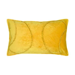 Coussin Et Housse|STOF Coussin rectangulaire coton (30 x 50 cm) Blokken Jaune moutarde