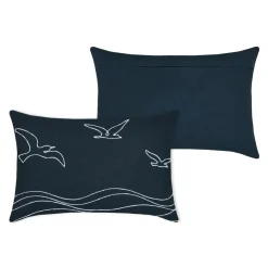 Coussin Et Housse|STOF Coussin rectangulaire coton (40 x 60 cm) Bordemer jeans Bleu