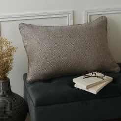 Coussin Et Housse|EMINZA Coussin rectangulaire effet chiné (40 x 60 cm) James galet Gris