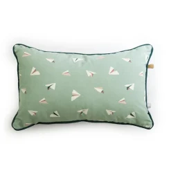 Coussin Et Plaid Enfant|Coussin Et Plaid Enfant|L'EFFET PAPILLON Coussin rectangulaire enfant coton (30 x 50 cm) Petits papiers e Bleu