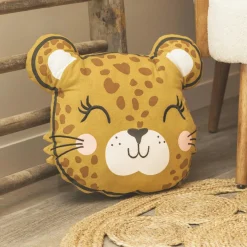 Coussin Et Plaid Enfant|Coussin Et Plaid Enfant|l'Effet Papillon Coussin rectangulaire enfant coton (45 x 40 cm) Lola Caramel