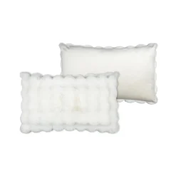 Coussin Et Housse|STOF Coussin rectangulaire fausse fourrure (50 x 80 cm) Nebraska Ecru