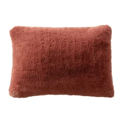 Coussin Et Housse|EMINZA Coussin rectangulaire fausse fourrure (40 x 60 cm) Finn Terracotta