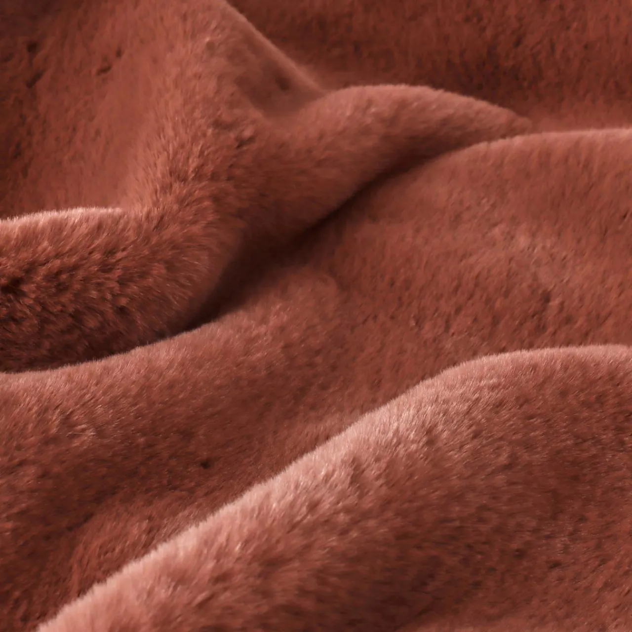 Coussin Et Housse|EMINZA Coussin rectangulaire fausse fourrure (40 x 60 cm) Finn Terracotta