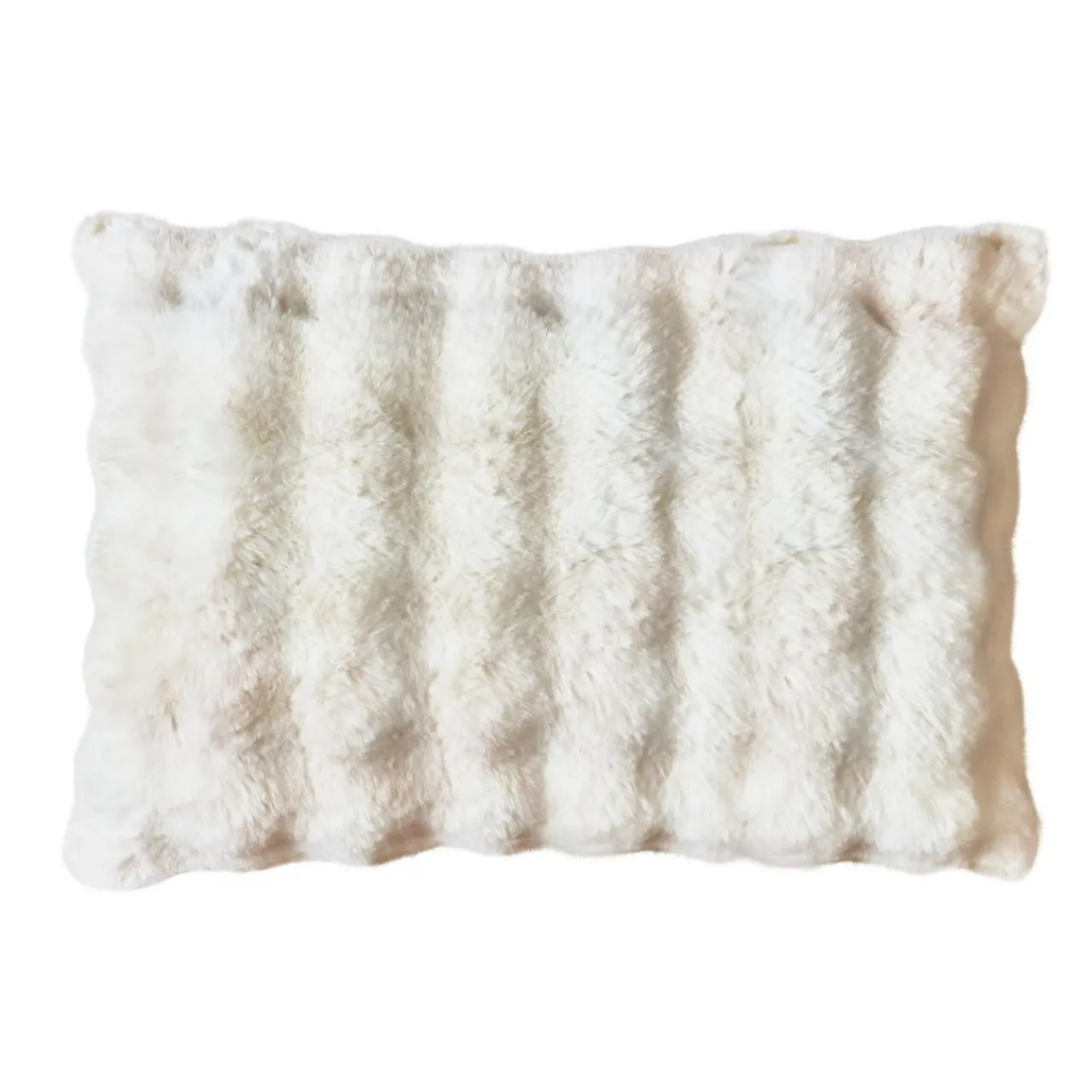 Coussin Et Housse|EMINZA Coussin rectangulaire fausse fourrure (50 x 80 cm) Toronto Ivoire