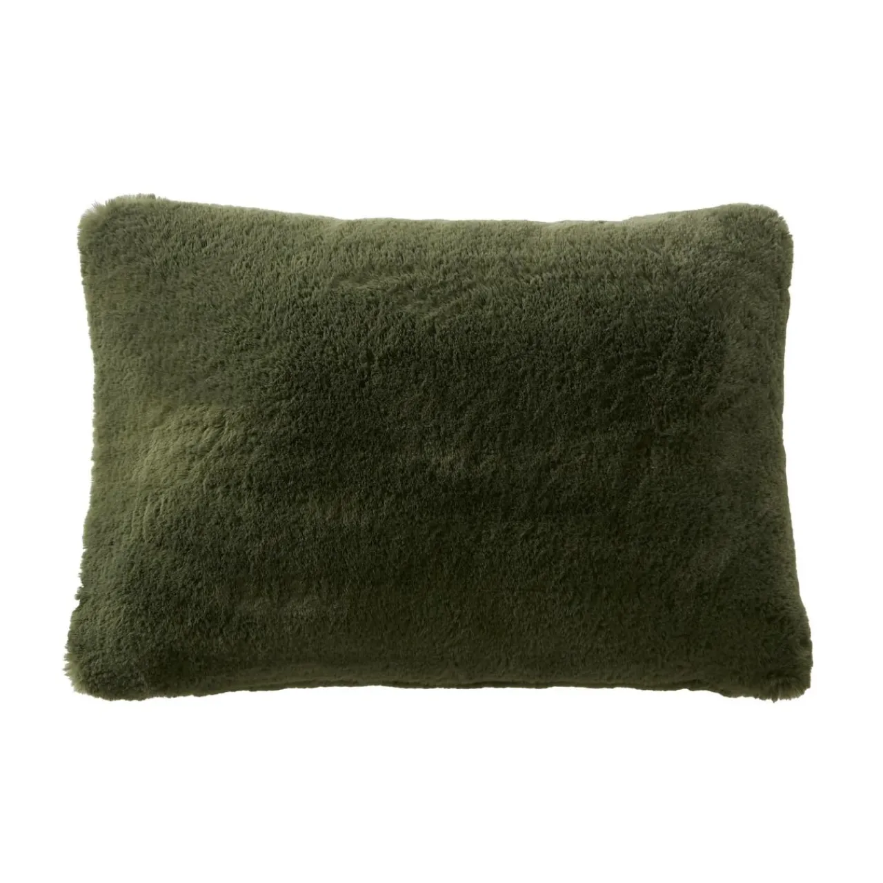 Coussin Et Housse|EMINZA Coussin rectangulaire fausse fourrure (40 x 60 cm) Finn Vert kaki