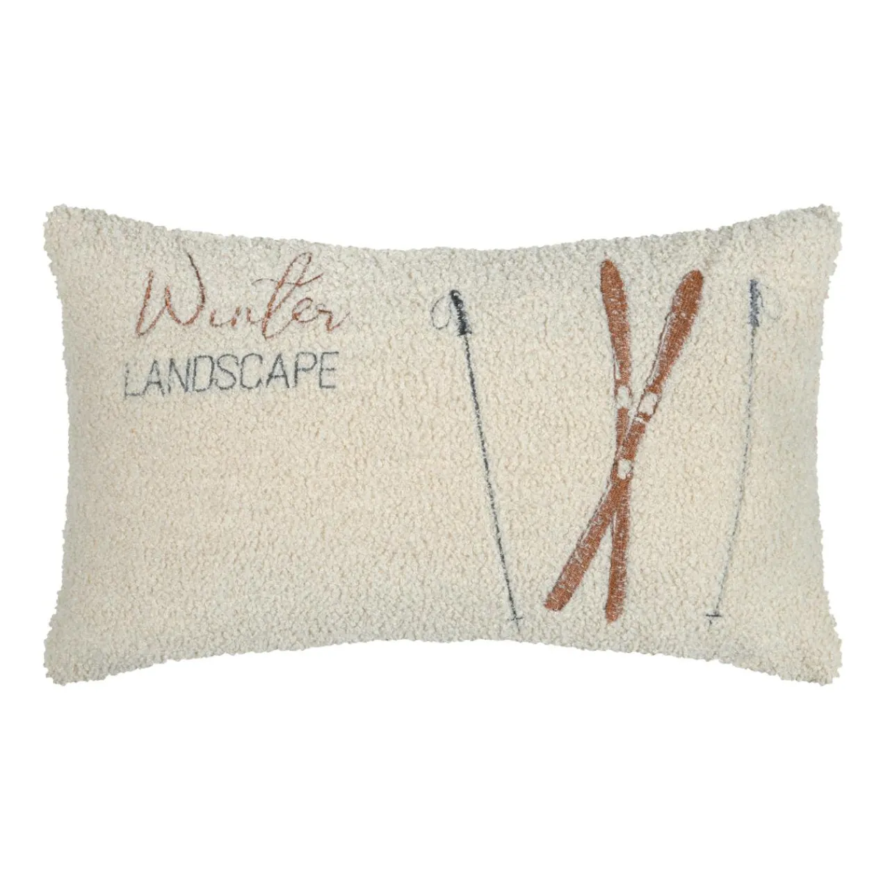 Coussin Et Housse|STOF Coussin rectangulaire fausse fourrure (30 x 50 cm) Wildforest Ecru