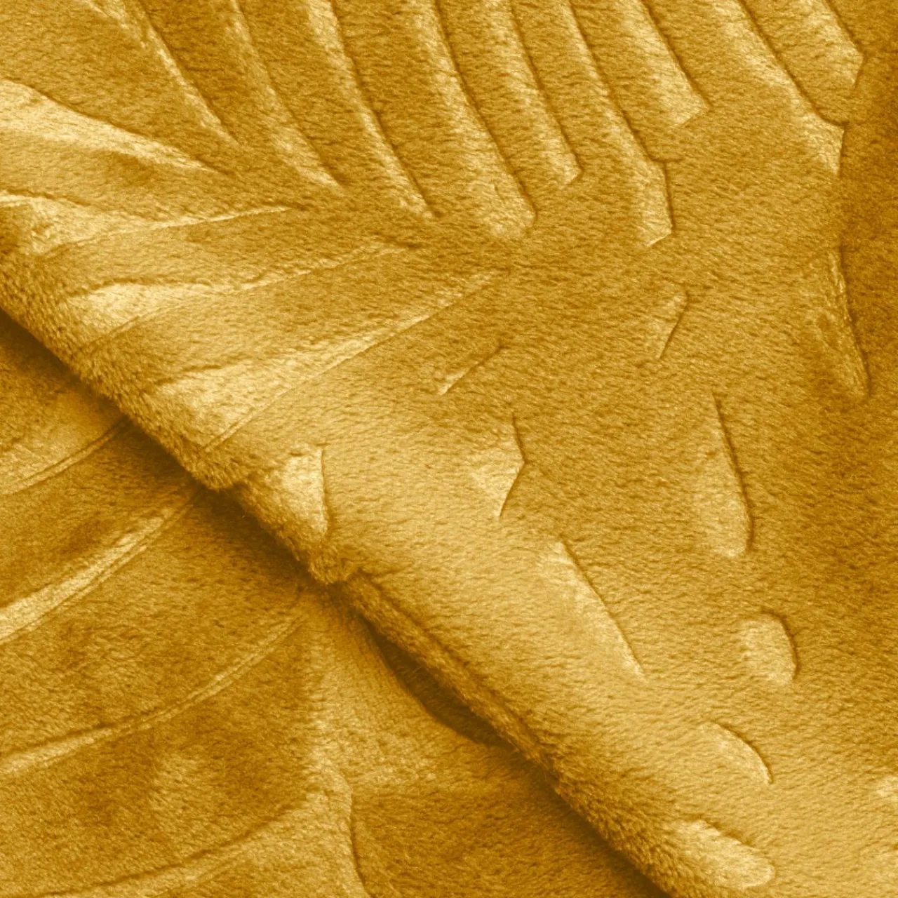 Coussin Et Housse|EMINZA Coussin rectangulaire flanelle (40 x 60 cm) Flore Jaune moutarde